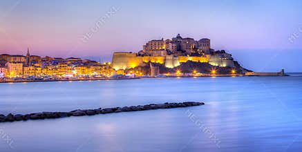 Calvi city at night