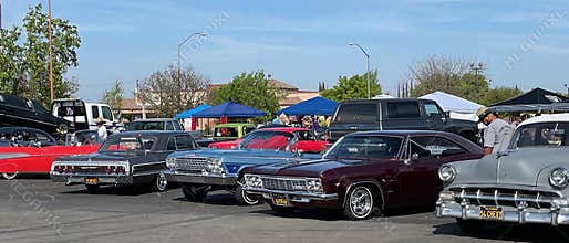 Photo of classic cars outside April 2021 in Ca.