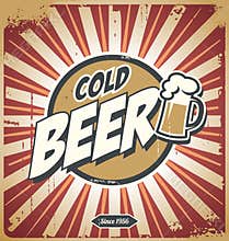 Vintage beer poster