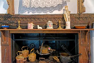 Victorian kitchen at Tudor House Museum Worcester - United Kingdom