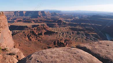 Colorado River Make Deep Canyon In Deadhorse National Park From High View Point