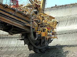 Mining machine in action