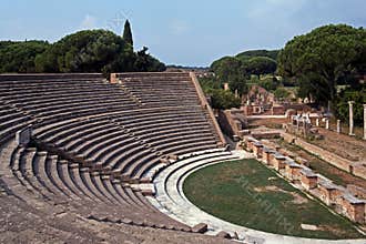 Roman theatre, Ostia Antica, Rome.