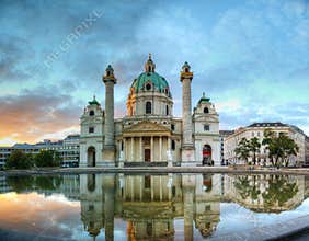 Karlskirche in Vienna, Austria