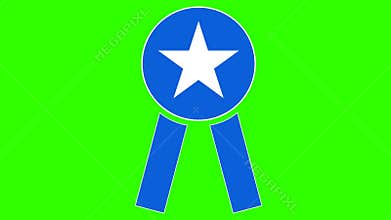 Hanging Badge Animation Sale or Promo Tag on Green Screen Background