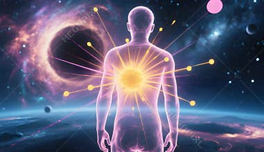 Cosmic Resonance: The Human Aura in the Galactic Abyss