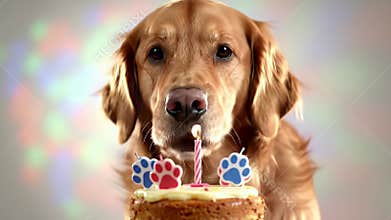 Golden Retriever Birthday Cake