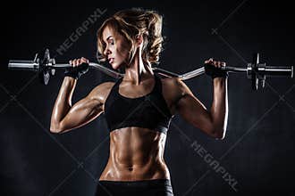 Fitness with barbell