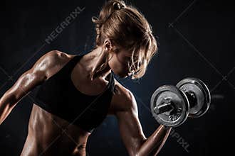 Fitness with dumbbells