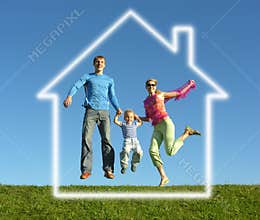Fly family with dream house