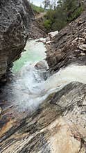 Stream in the mountains against the backdrop of nature