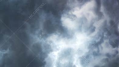 Dark clouds and thunderstorms above the sky