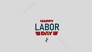 Happy Labor Day USA Animation Flying Balloons Celebration Video