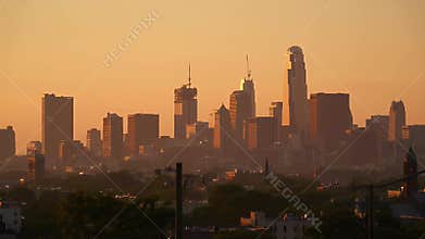 Philadelphia Skyline at Sunset