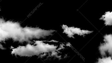 Black and white Clouds moving horizontal