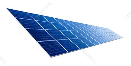 Solar panel isolated on white