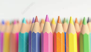 Welcome Back To School With Full And Sharp Pencils In White