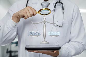 Doctor checks DNA and consent carefully