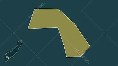 Jubbada Dhexe, Somalia without Somaliland, extruded and isolated. Pattern