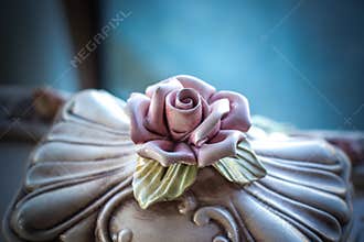 Antique ceramic rose