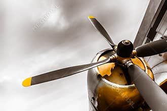 An old obsolete aircraft propeller