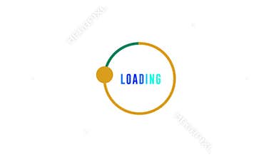 Blue Loading Circle Animation – Spinning Preloader Video Loop