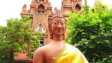 Thai style image of Buddha Statue of Buddha at Wat Khao Angkhan , Buriram Thailand.