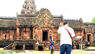 at Phanom rung castle historical park , 3 January 2025 , Buriram Thailand.