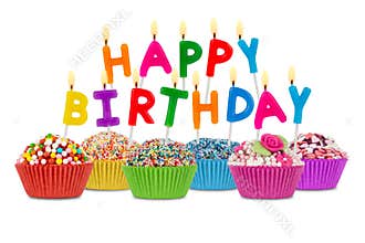 Happy birthday cupcakes