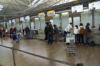 Airline check-in counter