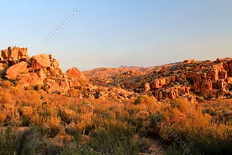 The Stadsaal Caves landscape in the Cederberg, South Africa