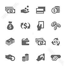 Money icons set.