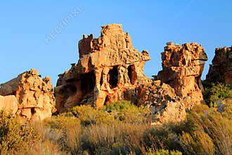 The Stadsaal Caves landscape in the Cederberg, South Africa