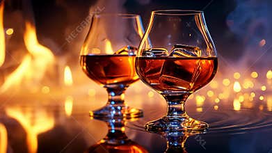 Luxurious spirit: presentation video, aged cognac, refined whiskey, smooth brandy, premium quality, rich flavor, tasting notes,