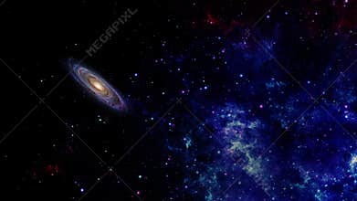 view of nebula in the vast and dark space