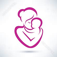 Mom and baby icon