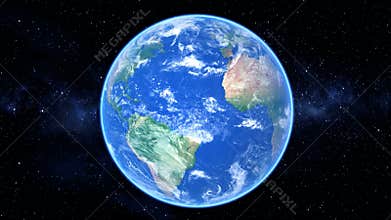 realistic planet earth in space 4k video