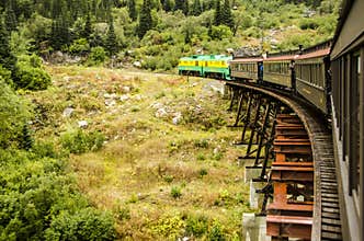 WHITE PASS AND YUKON RAILWAY SKAGWAY ALASKA