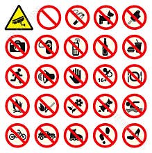 Prohibited No Stop Sign