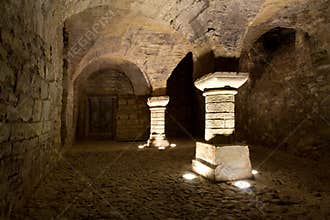 Creepy castle basement