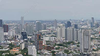 City top view capital Bangkok, Thailand