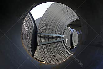 strip steel in the bulk terminal