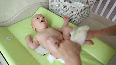 Baby diaper change