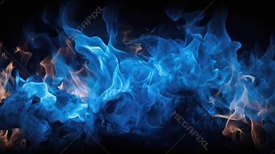 glow blue fire background