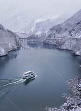 Scenic Winter Boat Tour on Shogawa River, Japan