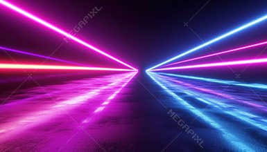 Neon Light Against The Darkness
