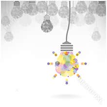 Creative light bulb Idea concept background design