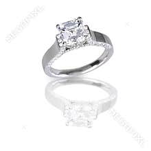 Large asscher cut modern diamond engagement wedding ring