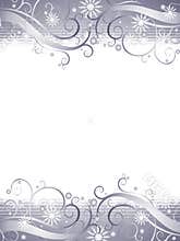 Winter Wonderland Silver Snowflake Background