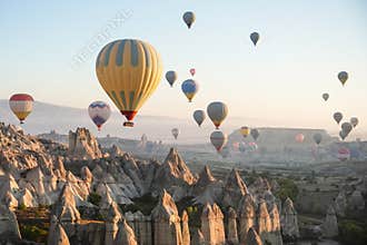 Hot Air Balloon in Cappadocia, Nevsehir, Turkiye